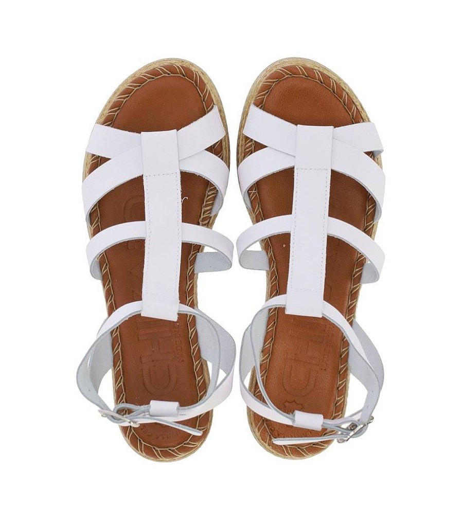 Mujer Chika10 Sandalias | Sandalias De Piel Mudejar 03 Blanco