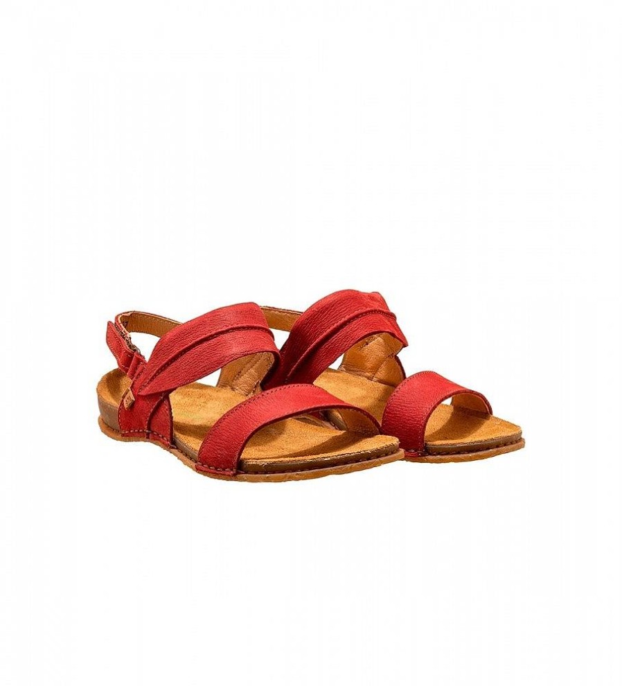 Mujer El Naturalista Sandalias | Sandalias De Piel N5814 Panglao Rojo