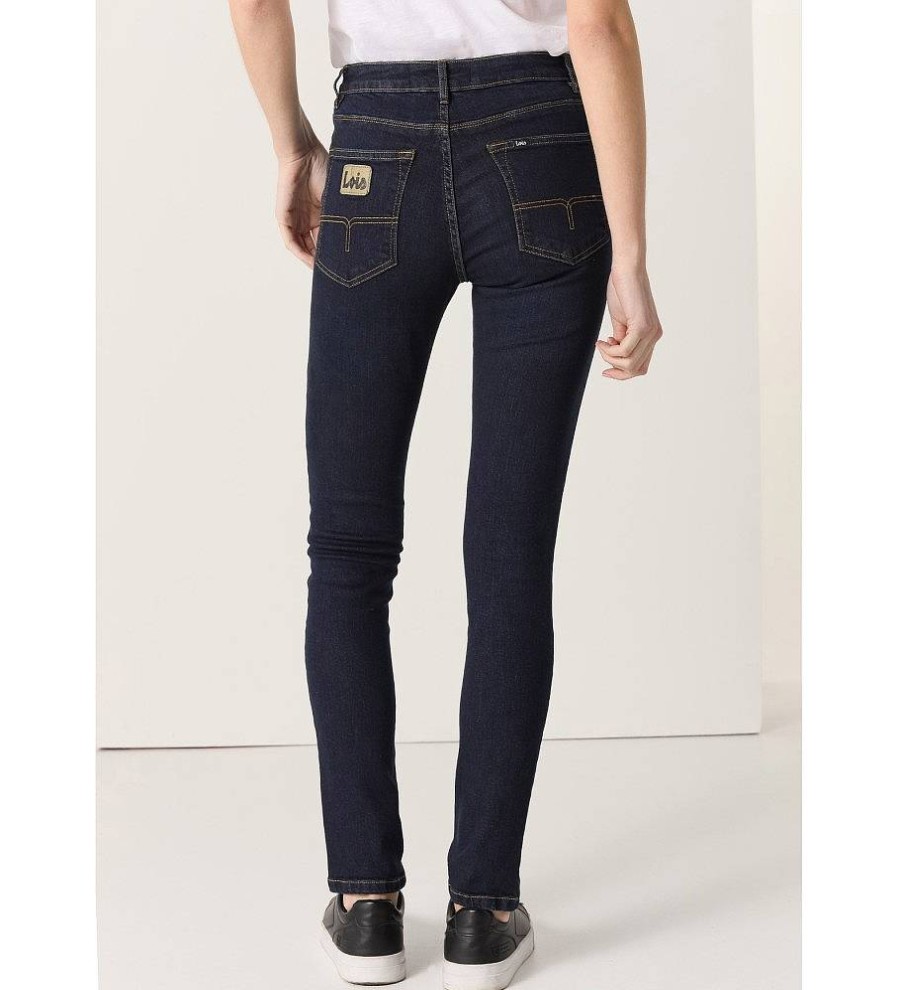 Mujer Lois Pantalones | Jeans Tiro Bajo Skinny Marino