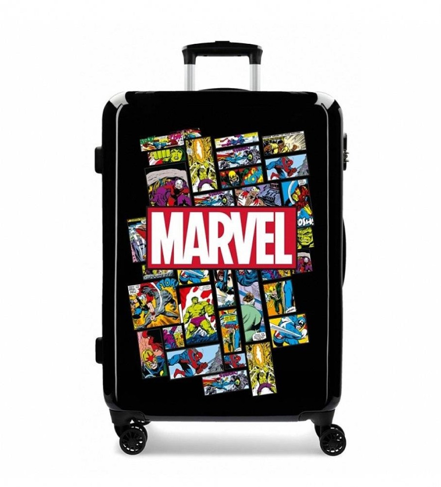 Mujer Disney Viaje | Maleta Mediana Comic Marvel Rigida 68Cm Negro