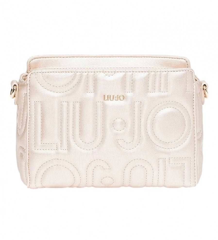 Mujer Liu Jo Bolsos | Bolso Pequeno Logo Oro Rosa -16X22X9Cm-