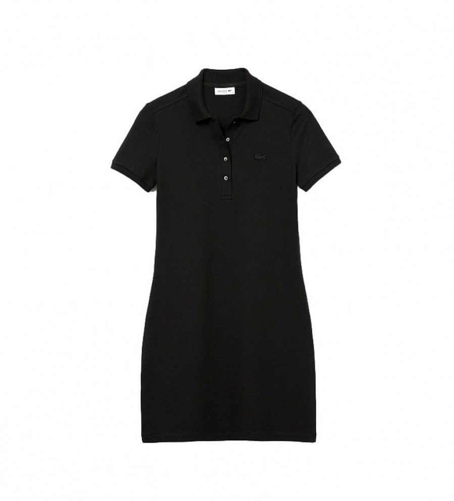 Mujer Lacoste Vestidos | Vestido Polo Robe Negro