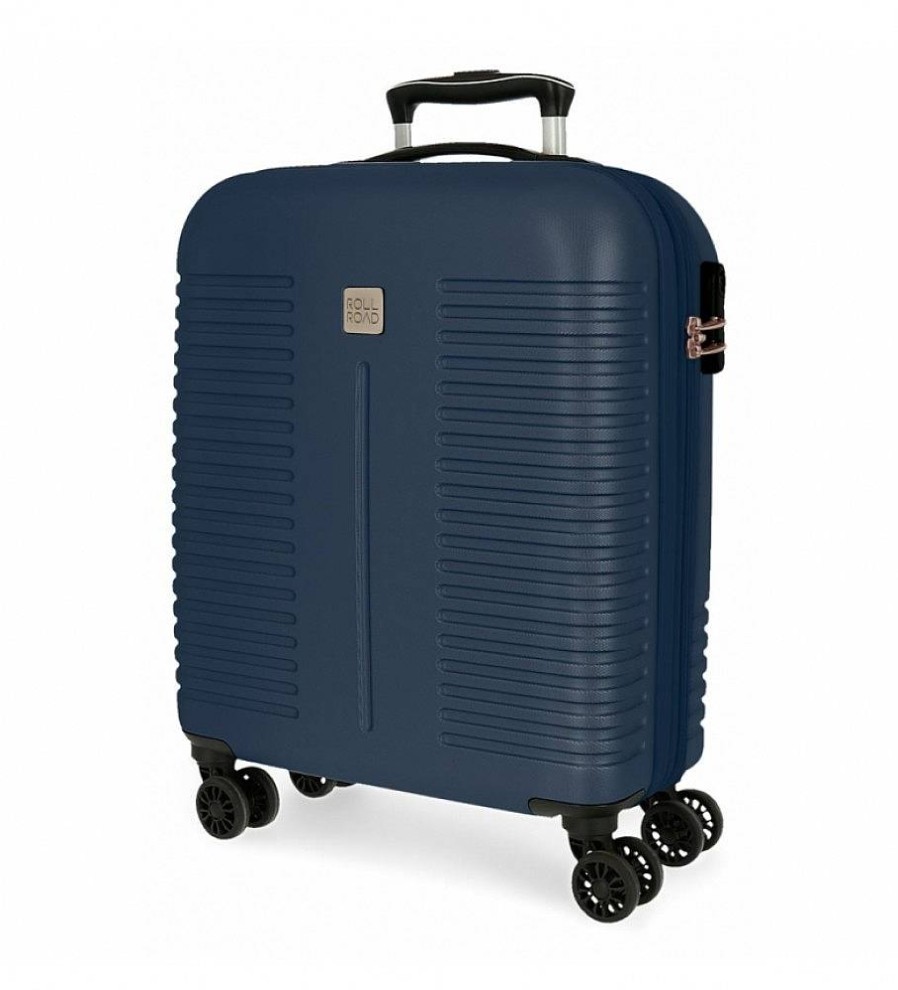 Mujer Roll Road Viaje | Maleta De Cabina Roll Road India Rigida Azul Marino -40X55X20Cm-