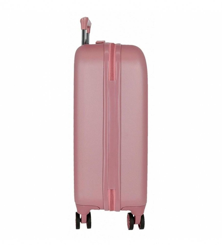 Mujer Movom Viaje | Juego De Maletas Rigidas Movom Riga Rosa -40X55X20/49X70X27Cm-