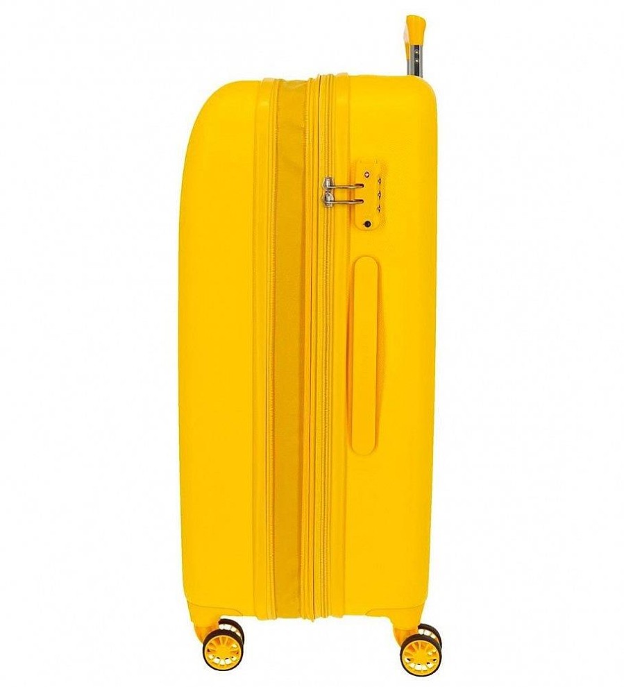 Mujer Movom Viaje | Maleta Mediana Movom Riga Rigida 70Cm Amarillo