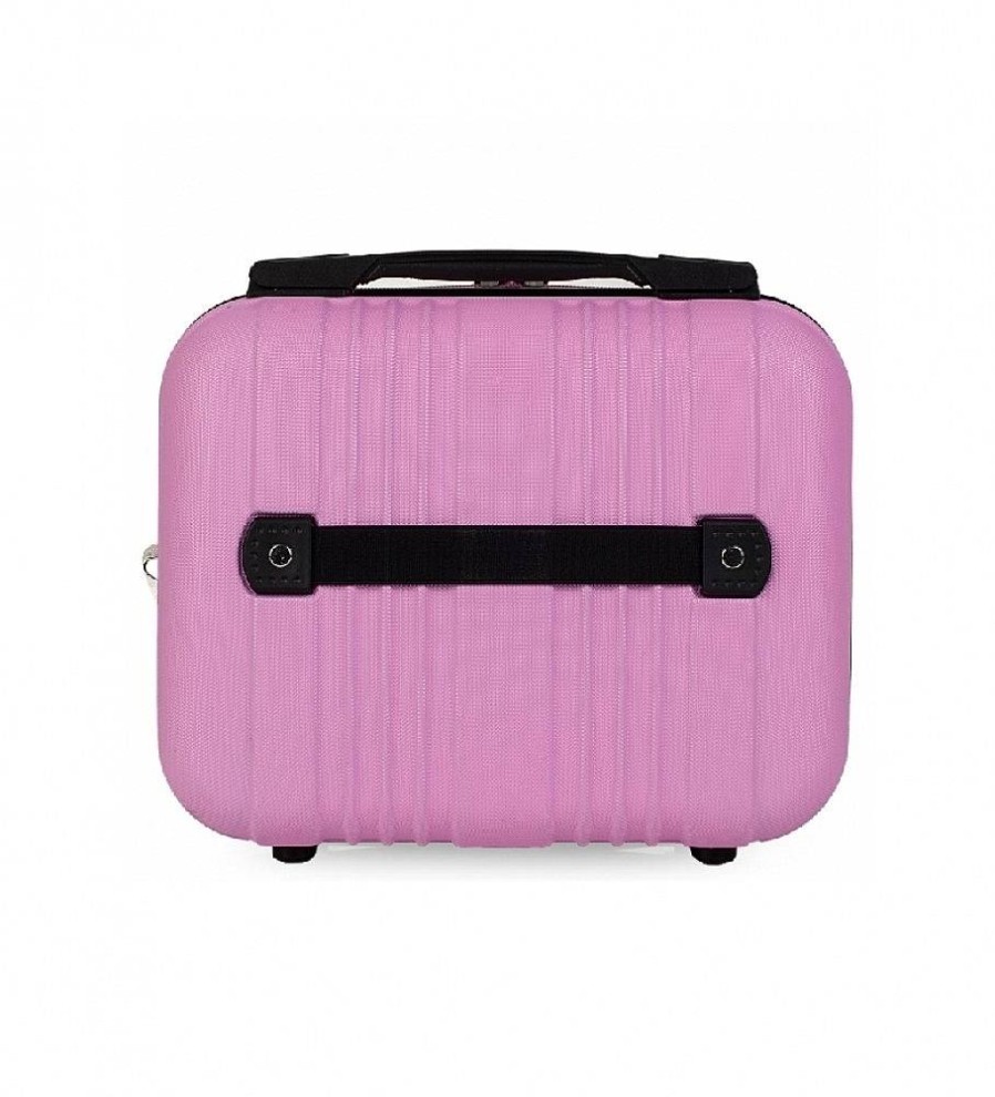 Mujer ITACA Viaje | Neceser Rigido Abs Grande De Viaje T71535 Rosa -33X26X14Cm-