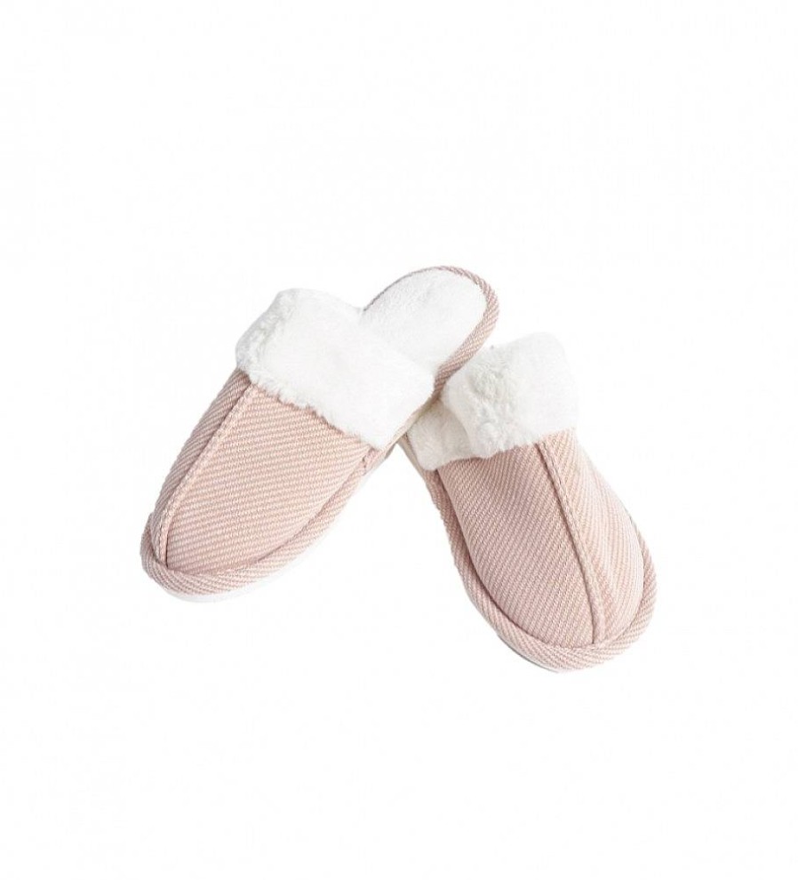 Mujer Admas Pantuflas Y Homewear | Zapatillas Textura Rosa