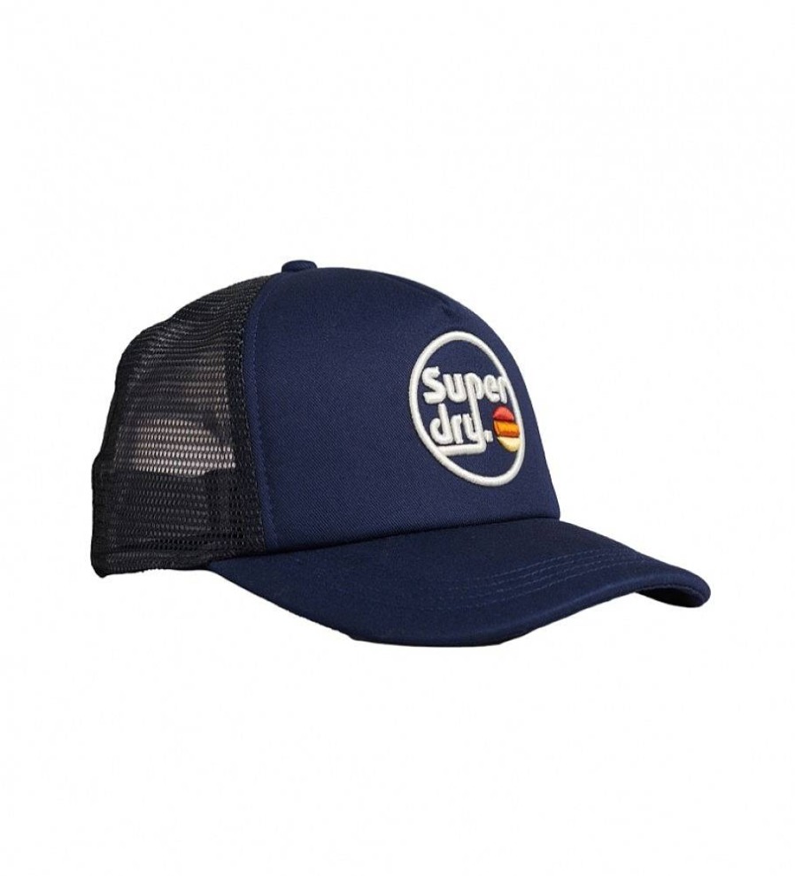 Mujer Superdry Gorras Y Gorros | Gorra De Camionero Con Logotipo Vintage Logo Marino