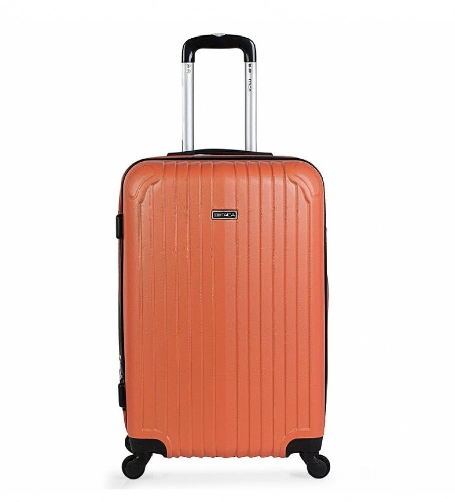 Mujer ITACA Viaje | Juego Maletas De Viaje Rigidas 4 Ruedas 55/64/73 Cm Naranja