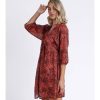 Mujer Admas Vestidos | Vestido Sunset Palm Rojo Cobre