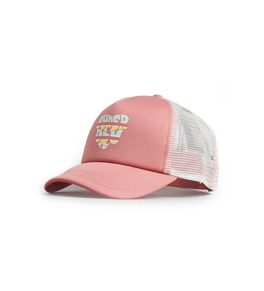 Mujer Superdry Gorras Y Gorros | Gorra De Camionero Con Logotipo Vintage Logo Rosa