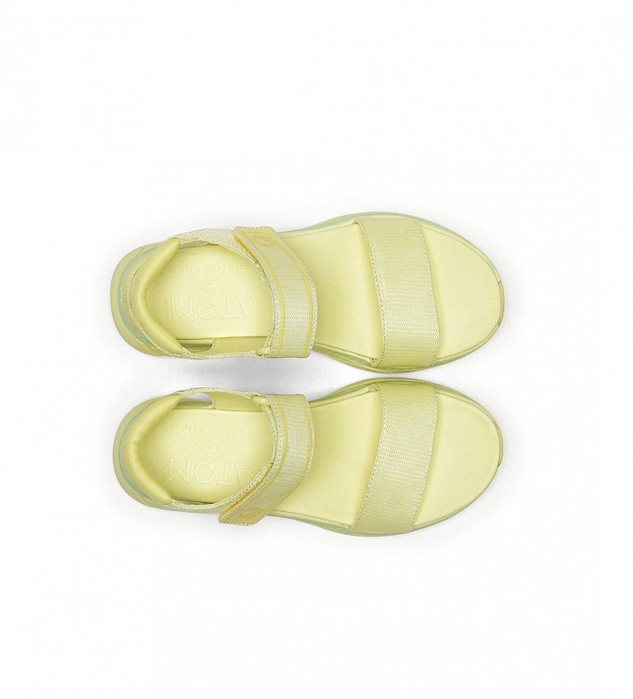 Mujer Atom by Fluchos Sandalias | Sandalias Fresh Amarillo -Altura Plataforma 5Cm-