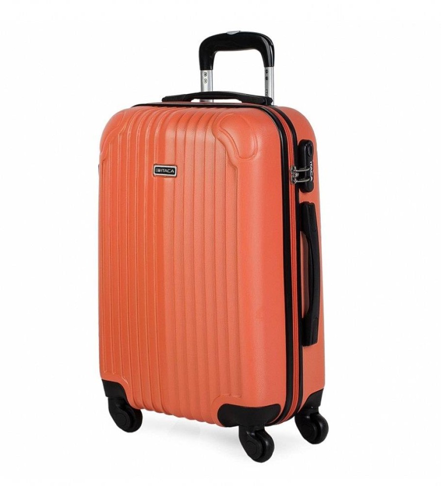 Mujer ITACA Viaje | Maleta De Viaje Cabina Rigida 4 Ruedas T71550 Mandarina -55X38X20Cm-