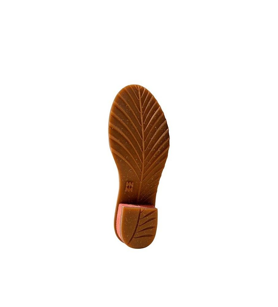 Mujer El Naturalista Sandalias | Sandalias De Piel N5800 Sabal Rojo -Altura Tacon 4,5Cm-