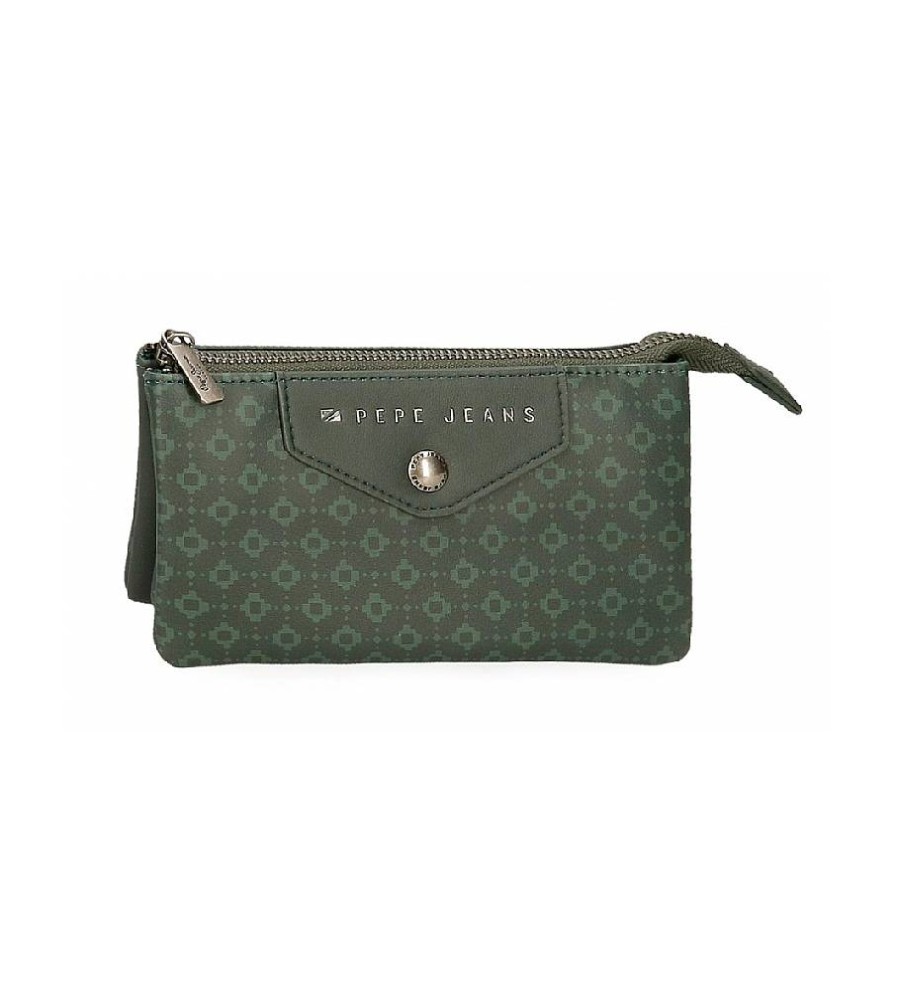 Mujer Pepe Jeans Carteras Y Monederos | Monedero Tres Compartimentos Bethany Verde