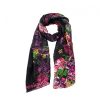 Mujer Desigual Bufandas Y Panuelos | Foulard Flores Liquid Negro