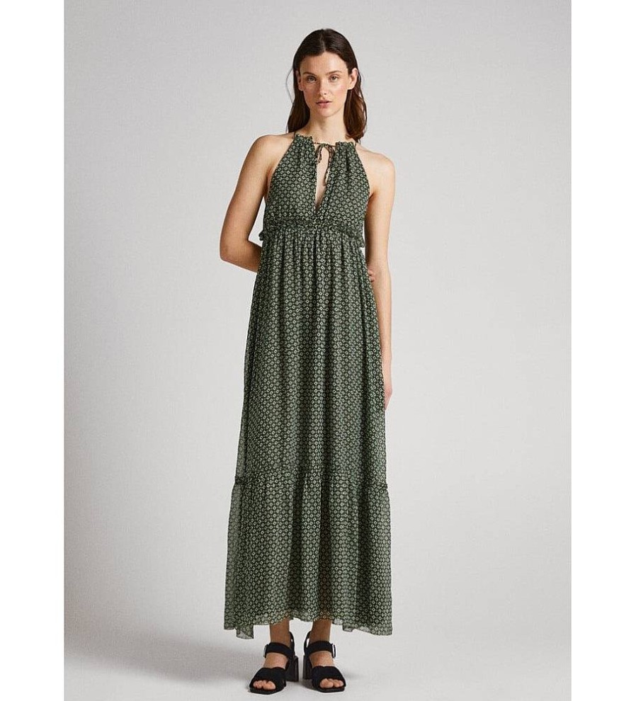 Mujer Pepe Jeans Vestidos | Vestido Fifi Verde