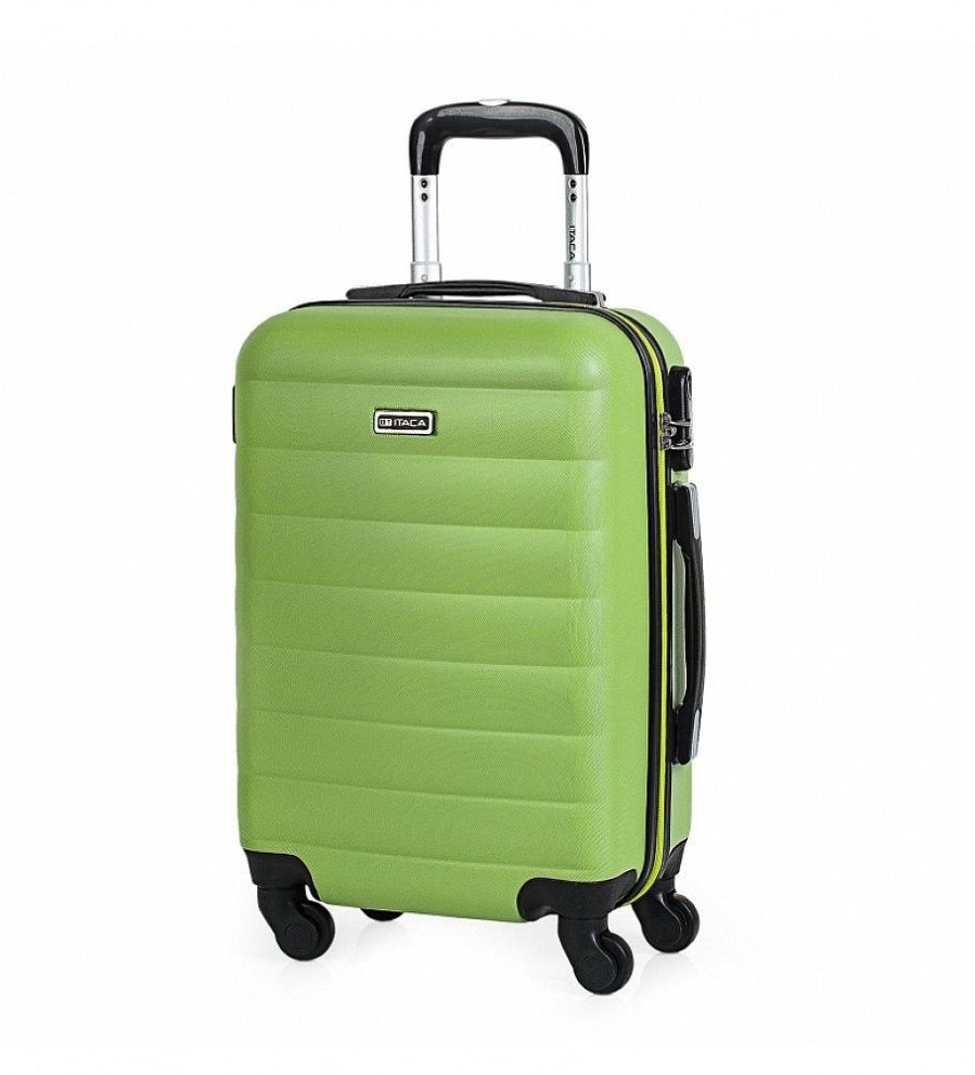 Mujer ITACA Viaje | Maleta Cabina De Viaje Rigida 4 Ruedas Trolley 71250 Pistacho -55X38X20Cm-