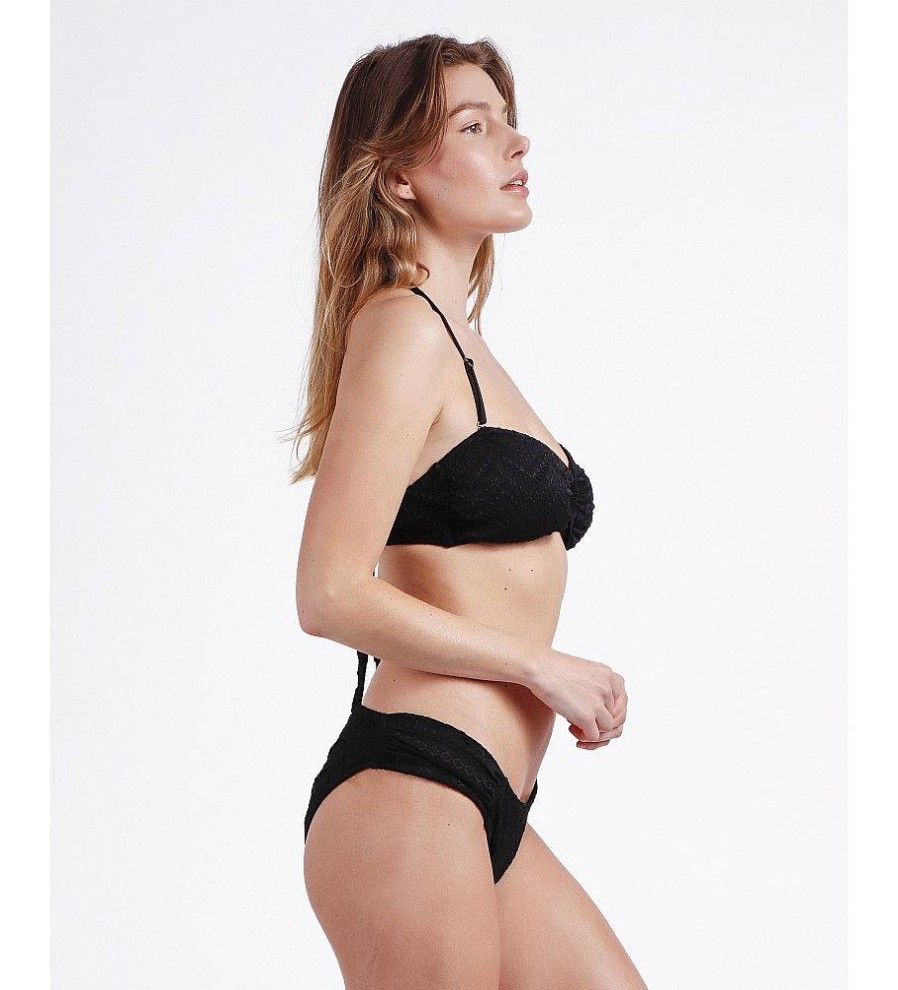 Mujer Admas Moda Bano | Bikini Bandeau Costa Bella Negro