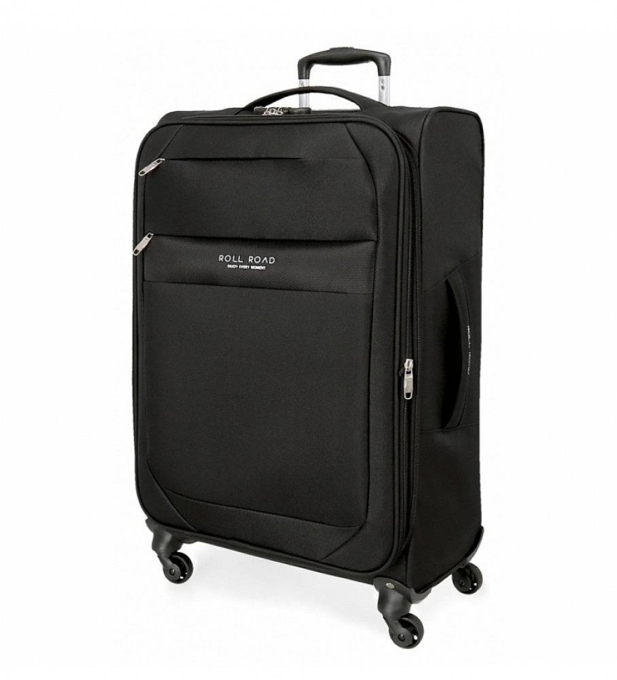 Mujer Roll Road Viaje | Maleta Grande Roll Road Royce 76Cm Negra -48X76X29Cm-