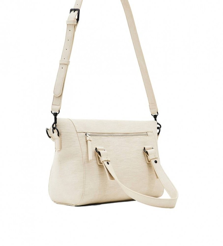 Mujer Desigual Bolsos | Bolso Mediano Estrella Beige