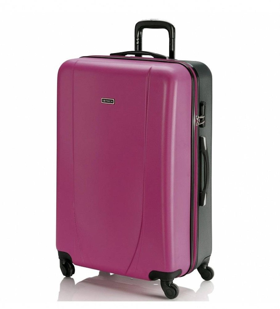 Mujer ITACA Viaje | Maleta De Viaje Grande Xl Rigida 4 Ruedas Trolley 71170 Rosa -75X50X30Cm-