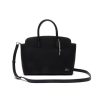 Mujer Lacoste Bolsos | Bolso De Lona Revestida Daily Lifestyle Negro