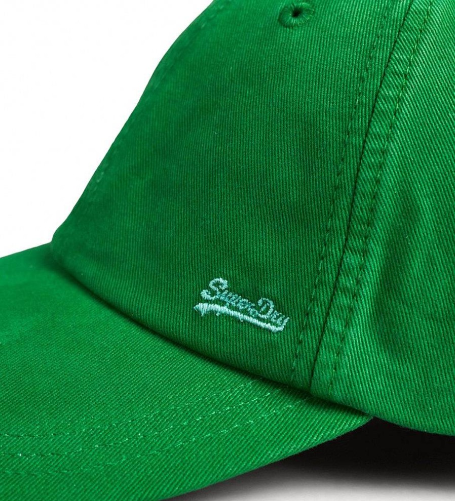 Mujer Superdry Gorras Y Gorros | Gorra Bordada Con Logotipo Vintage Logo Verde