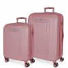 Mujer Movom Viaje | Juego De Maletas Rigidas Movom Riga Rosa -40X55X20/49X70X27Cm-