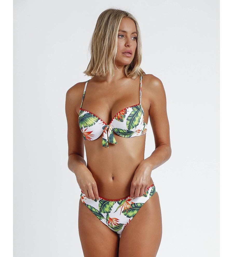 Mujer Admas Moda Bano | Bikini Push Up High Summer Blanco