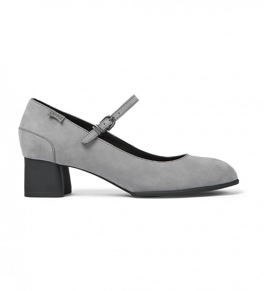 Mujer Camper Zapatos | Zapatos De Piel Katie Gris