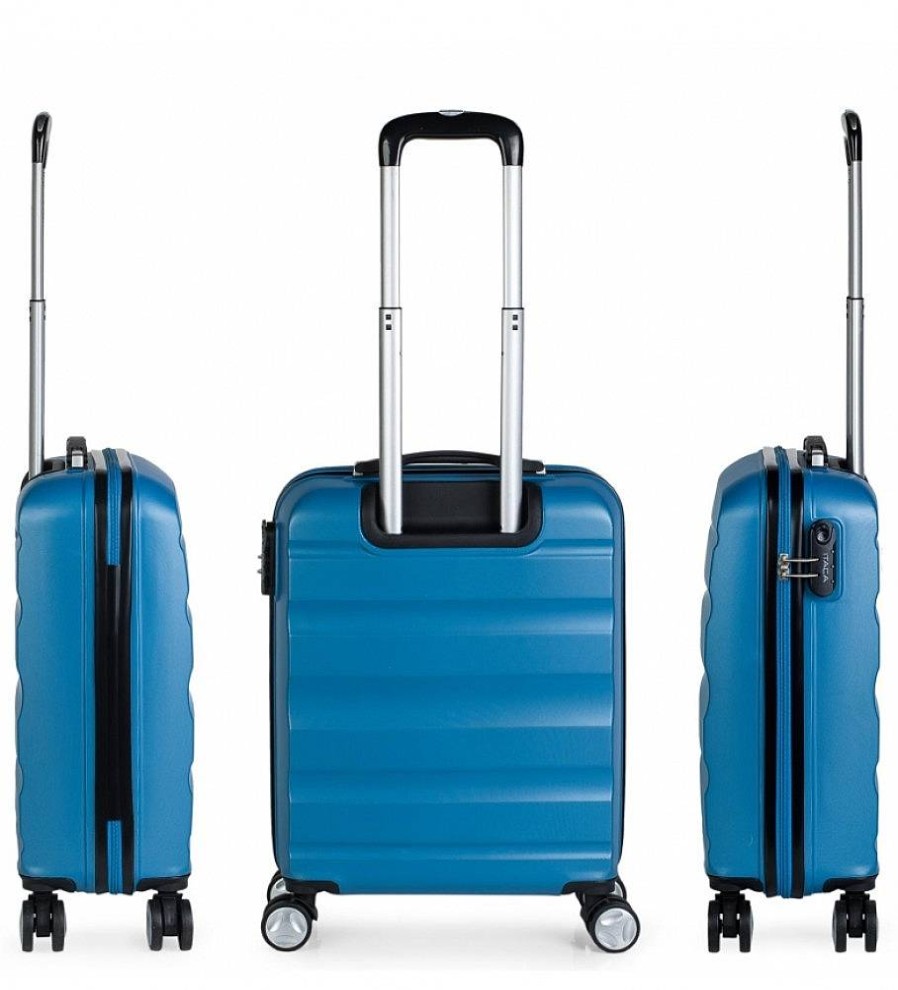 Mujer ITACA Viaje | Maleta De Viaje Cabina Trolley Abs T71650 Azul -55X40X20Cm-