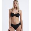 Mujer Admas Moda Bano | Bikini Bandeau Shell Negro