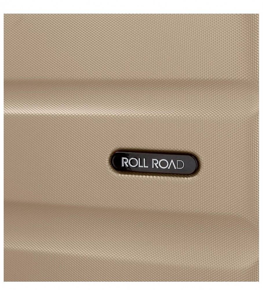 Mujer Roll Road Viaje | Juego De Maletas Rigidas 55-65-75Cm Roll Road Flex Champagne