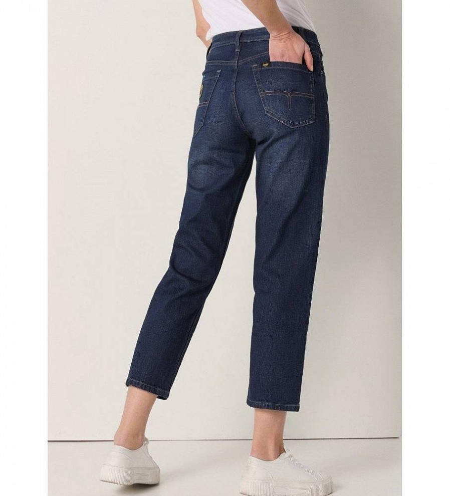 Mujer Lois Pantalones | Jeans - Tiro Largo Daddy Fit Marino Oscuro