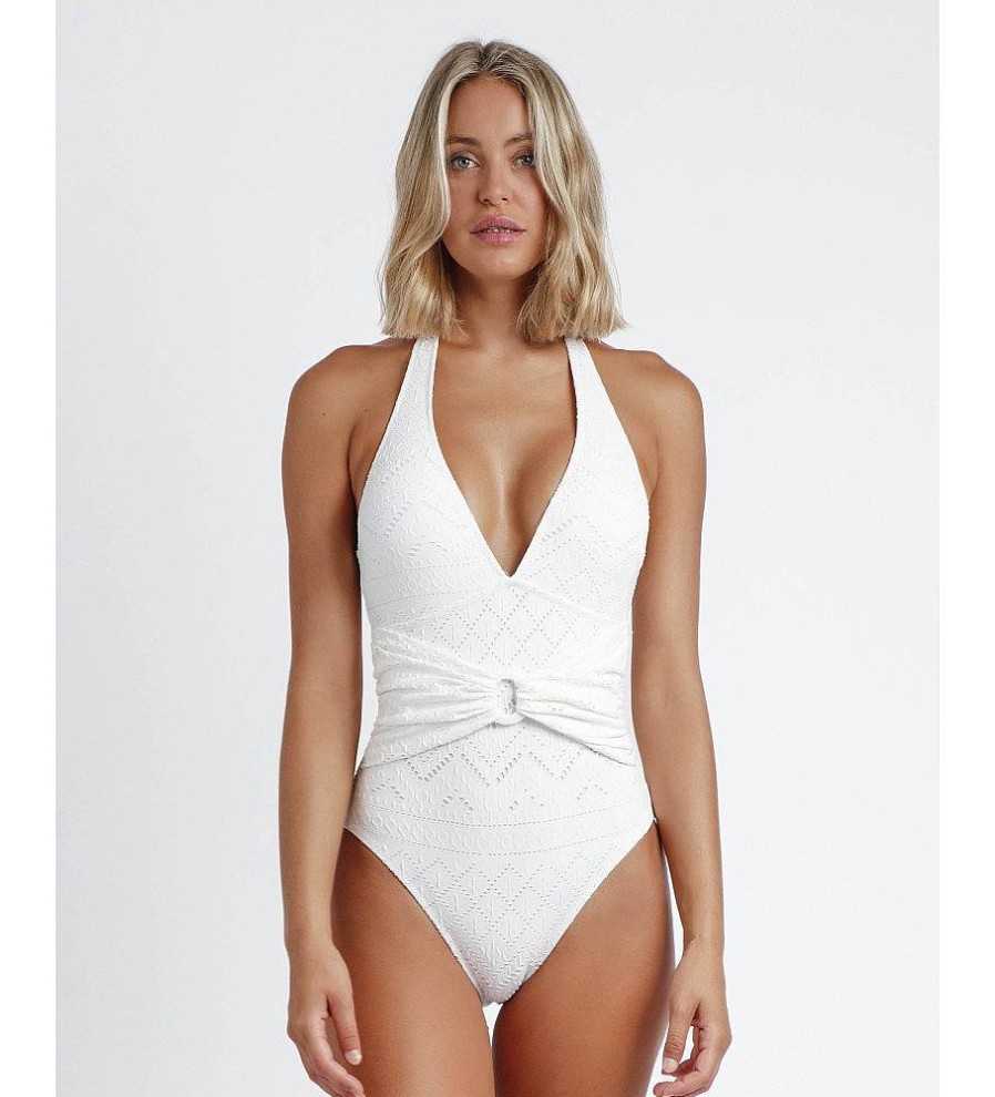 Mujer Admas Moda Bano | Banador Halter Costa Bella Blanco