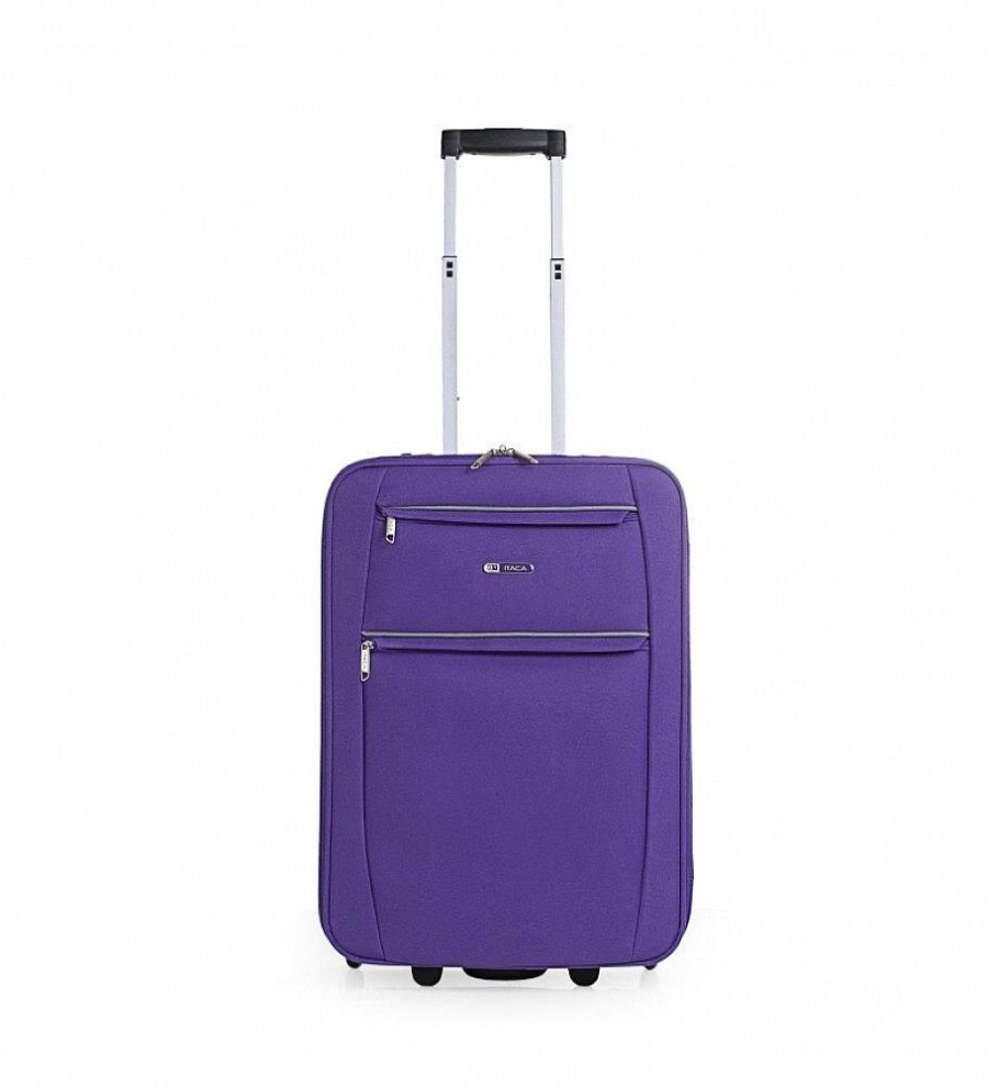 Mujer ITACA Viaje | Maleta Cabina De Viaje 2 Ruedas T71950 Morado -55X39X18Cm-