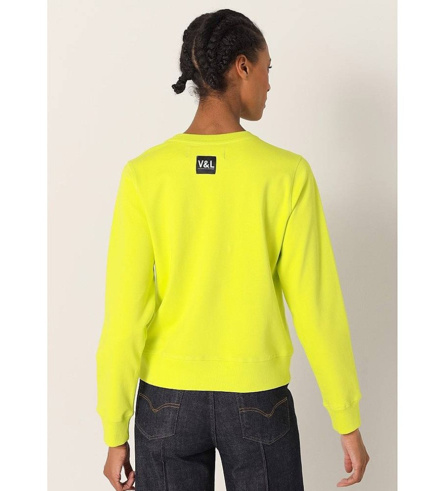 Mujer Victorio & Lucchino, V&L Sudaderas Y Jerseis | Sudadera Bordado Lurex Chain Amarillo