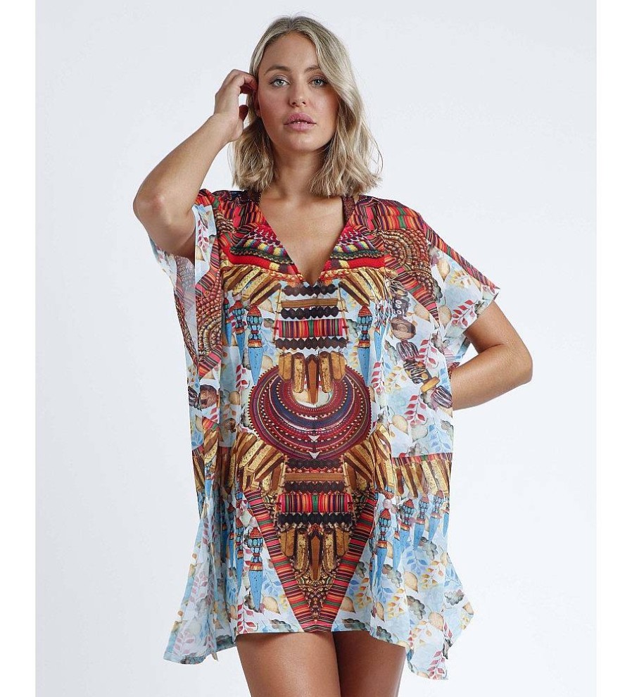 Mujer Admas Vestidos | Vestido Kaftan Oriental Multicolor