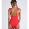 Mujer Admas Moda Bano | Banador Copa Summer Frill Rojo