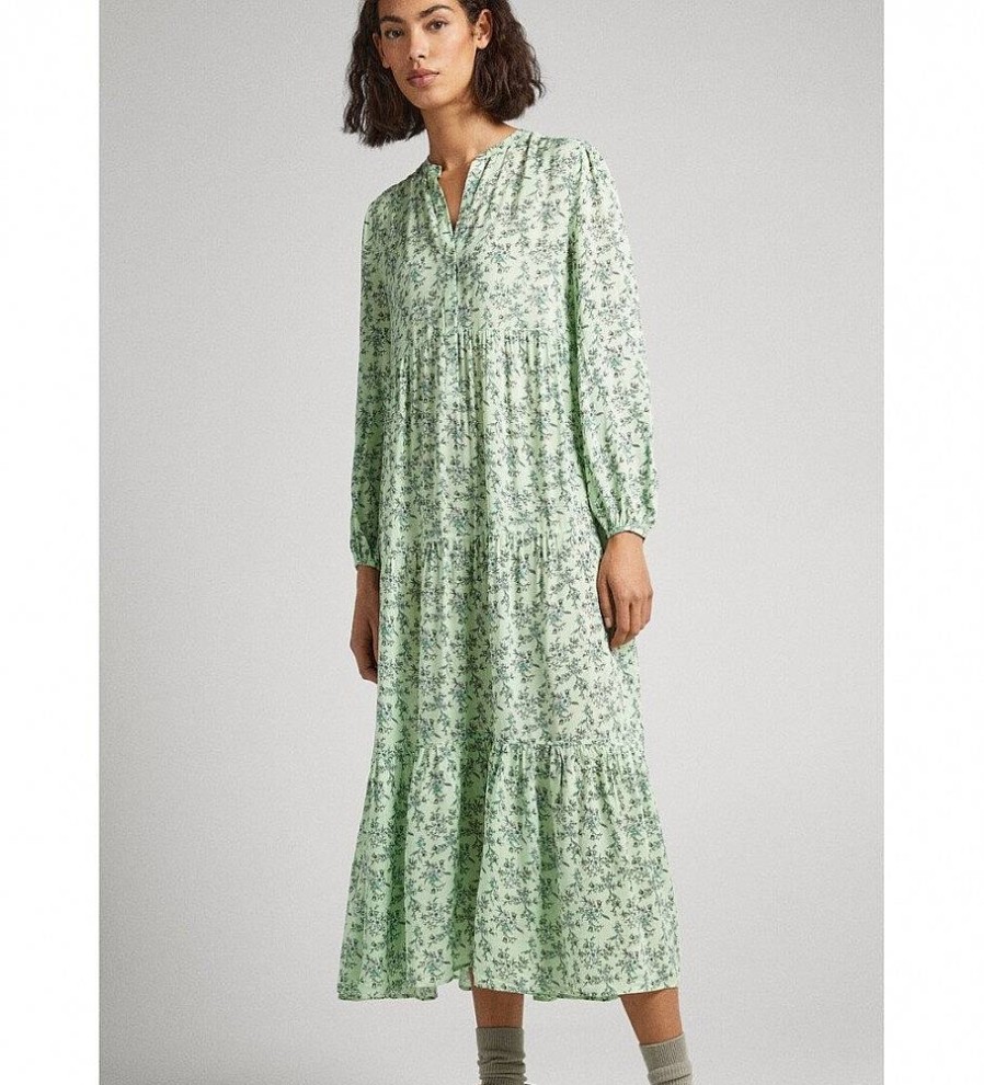 Mujer Pepe Jeans Vestidos | Vestido Feli Verde