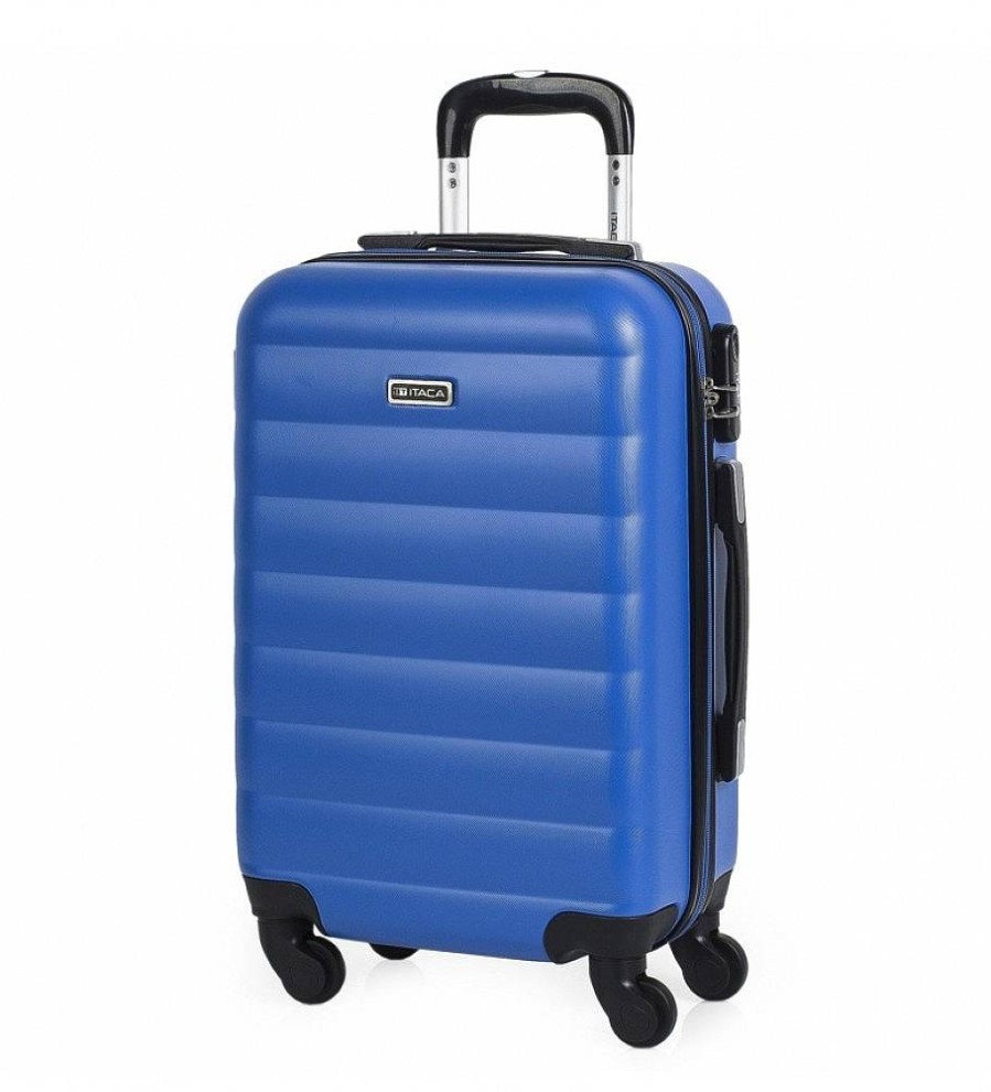 Mujer ITACA Viaje | Maleta Cabina De Viaje Rigida 4 Ruedas Trolley 71250 Azul -55X38X20Cm-