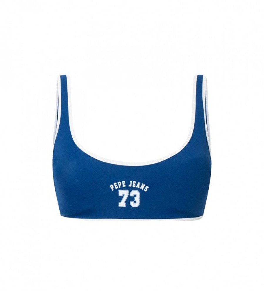 Mujer Pepe Jeans Moda Bano | Sujetador Bikini Mederic Azul