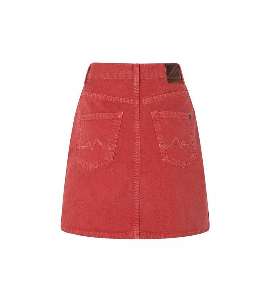 Mujer Pepe Jeans Faldas | Falda Rachel Rojo