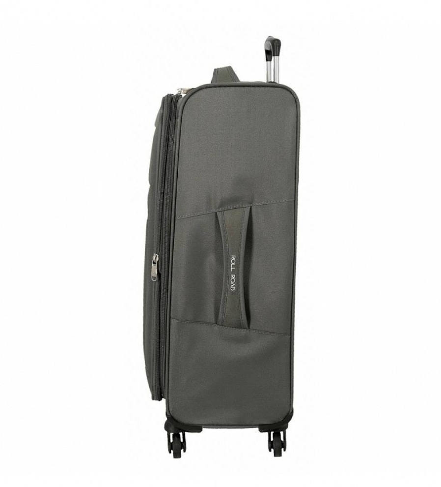 Mujer Roll Road Viaje | Juego De Maletas Roll Road Royce 55-66-76Cm Gris -40X55X20Cm-