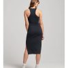 Mujer Superdry Vestidos | Vestido De Punto Con Espalda Olimpica Negro