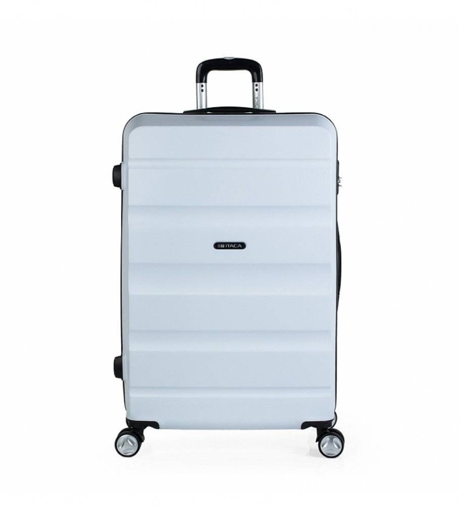 Mujer ITACA Viaje | Maleta De Viaje Rigida 4 Ruedas Grande Xl T71670 Blanco -77X48X29Cm-