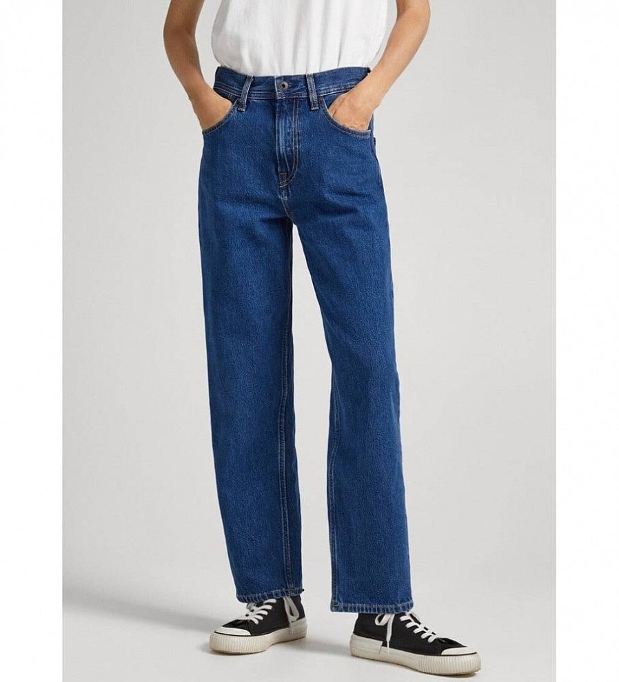 Mujer Pepe Jeans Pantalones | Jeans Dover Azul