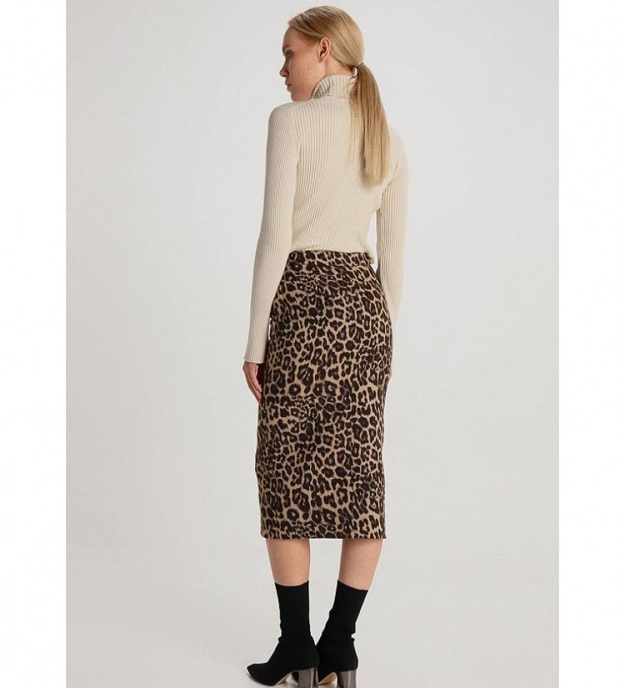 Mujer Victorio & Lucchino, V&L Faldas | Falda Leopard Motivoroyal Circus Marron