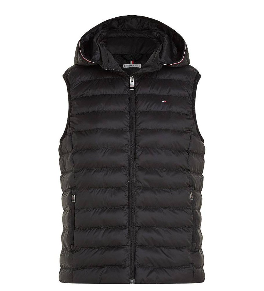 Mujer Tommy Hilfiger Chaquetas Y Abrigos | Chaleco Global Negro